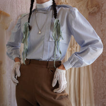 Load image into Gallery viewer, Early 1980's Pin Striped Gucci Blouse