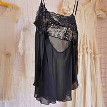 Load image into Gallery viewer, Vintage Sheer Black Bow Slip