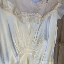 Load image into Gallery viewer, 1930's Palest Lemon Cream Satin Slip