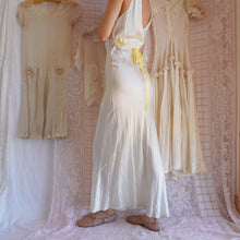 Load image into Gallery viewer, 1930's Palest Lemon Cream Satin Slip