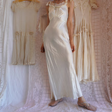 Load image into Gallery viewer, 1930's Palest Lemon Cream Satin Slip