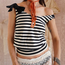 Load image into Gallery viewer, Y2K Sonia Rykiel Striped Bow Top