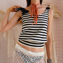 Load image into Gallery viewer, Y2K Sonia Rykiel Striped Bow Top