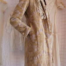Load image into Gallery viewer, Olive and Taupe Cotton Floral Tapestry Coat
