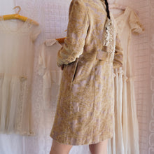 Load image into Gallery viewer, Olive and Taupe Cotton Floral Tapestry Coat