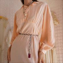 Load image into Gallery viewer, Vintage 1930's/40's Peach Rayon Dress