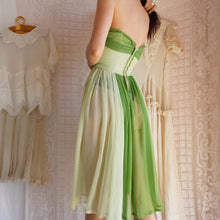 Load image into Gallery viewer, Vintage 1950's Sheer Green Dress