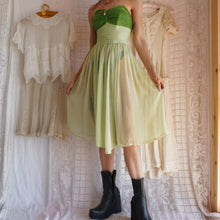 Load image into Gallery viewer, Vintage 1950's Sheer Green Dress