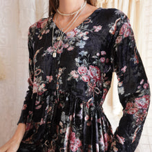 Load image into Gallery viewer, Vintage 90's Rayon Crushed Velvet Dress