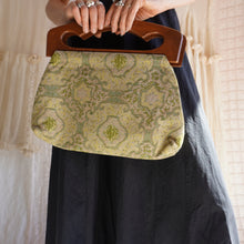 Load image into Gallery viewer, Mid Century Green Cotton Tapestry Purse