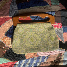Load image into Gallery viewer, Mid Century Green Cotton Tapestry Purse