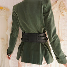 Load image into Gallery viewer, Versus Versace Moss Green Velvet Blazer