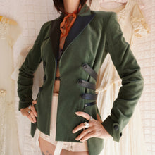 Load image into Gallery viewer, Versus Versace Moss Green Velvet Blazer