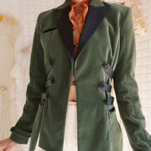 Load image into Gallery viewer, Versus Versace Moss Green Velvet Blazer