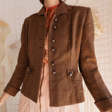 Load image into Gallery viewer, Vintage 1940's Plaid Wool Blazer