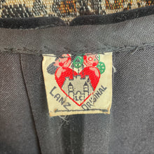 Load image into Gallery viewer, Mid Century Black Velvet Duster Dress