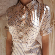 Load image into Gallery viewer, 1930's Rayon Satin Star Print Dress