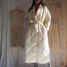 Load image into Gallery viewer, Vintage Cream Cotton Down Puffer Coat