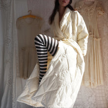 Load image into Gallery viewer, Vintage Cream Cotton Down Puffer Coat