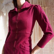 Load image into Gallery viewer, 1930's Wool Zip Up Dressing Gown