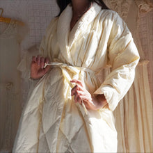 Load image into Gallery viewer, Vintage Cream Cotton Down Puffer Coat