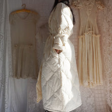 Load image into Gallery viewer, Vintage Cream Cotton Down Puffer Coat