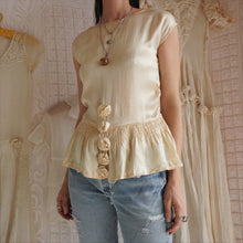 Load image into Gallery viewer, 1920's Cream Silk Clown Blouse