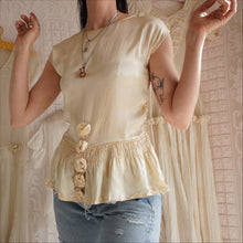 Load image into Gallery viewer, 1920's Cream Silk Clown Blouse
