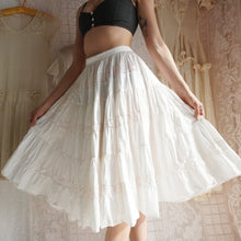 Load image into Gallery viewer, Vintage Cotton and Crochet Full Circle Skirt