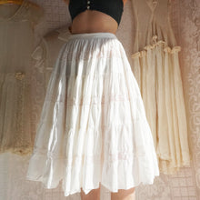Load image into Gallery viewer, Vintage Cotton and Crochet Full Circle Skirt