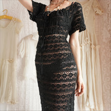 Load image into Gallery viewer, Vintage Crochet Cotton Lace Maxi Dress