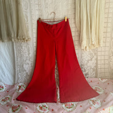 Load image into Gallery viewer, 1960's Cherry Low Rise Elephant Bells