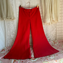 Load image into Gallery viewer, 1960's Cherry Low Rise Elephant Bells