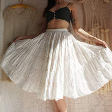 Load image into Gallery viewer, Vintage Cotton and Crochet Full Circle Skirt