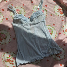 Load image into Gallery viewer, Baby Blue Lingerie Top with Ruffles