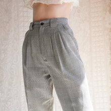Load image into Gallery viewer, 1990's High Waisted Plaid Houndstooth Trousers