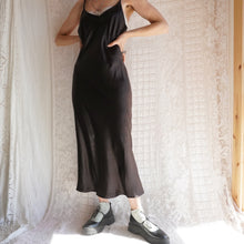 Load image into Gallery viewer, Vintage 90's Bias Cut Espresso Slip Dress