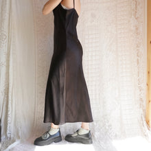 Load image into Gallery viewer, Vintage 90's Bias Cut Espresso Slip Dress