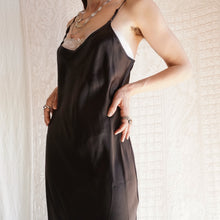 Load image into Gallery viewer, Vintage 90's Bias Cut Espresso Slip Dress