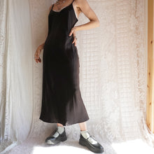 Load image into Gallery viewer, Vintage 90's Bias Cut Espresso Slip Dress