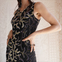 Load image into Gallery viewer, 1990's Bias Cut Velvet Burnout Dress