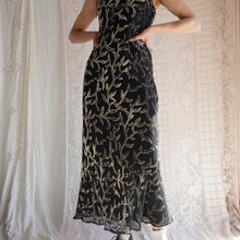 Load image into Gallery viewer, 1990's Bias Cut Velvet Burnout Dress