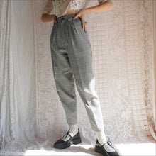 Load image into Gallery viewer, 1990's High Waisted Plaid Houndstooth Trousers