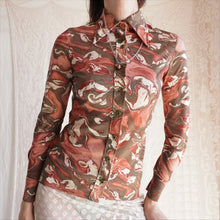 Load image into Gallery viewer, 1970's Marbled Print Shirt