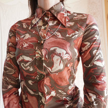 Load image into Gallery viewer, 1970's Marbled Print Shirt