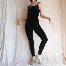 Load image into Gallery viewer, 1990's Black Velvet Bodysuit