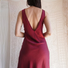 Load image into Gallery viewer, 1990's Burgundy Silk Slip Dress
