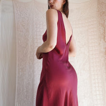 Load image into Gallery viewer, 1990's Burgundy Silk Slip Dress