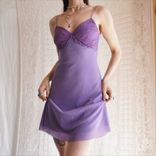 Load image into Gallery viewer, 1990's Lilac Mesh and Silk Dress