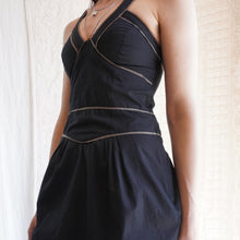 Load image into Gallery viewer, Y2K Black and Brown Cotton Mini Dress